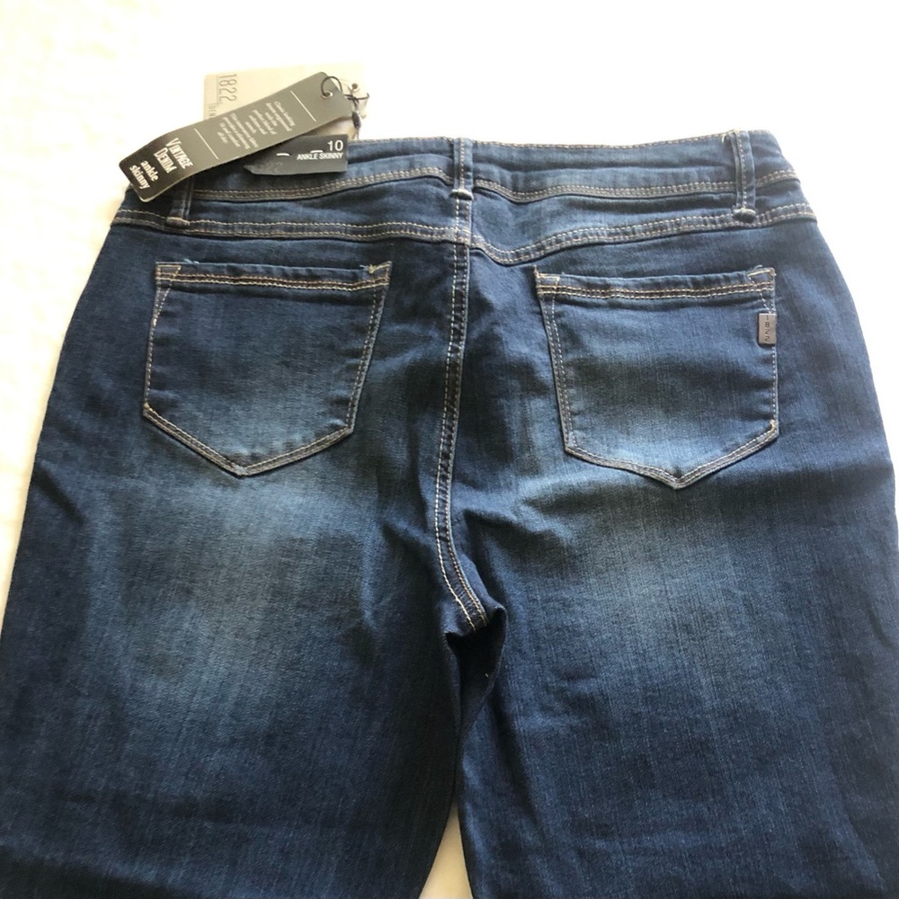 NWT 1822 Denim Dark Blue Vintage Wash Skinny Jeans - Women - Picture 4 of 4